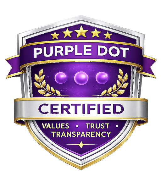 Purple Dot Certified badge