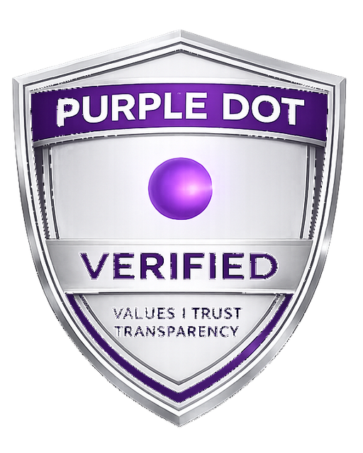 Purple Dot Verified badge