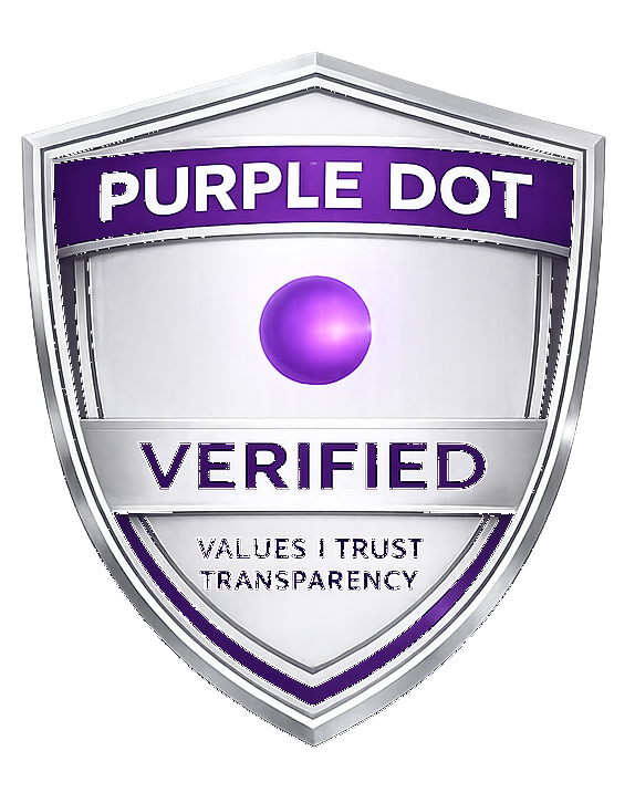 Purple Dot Verified badge