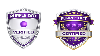 Purple Dot footer strip
