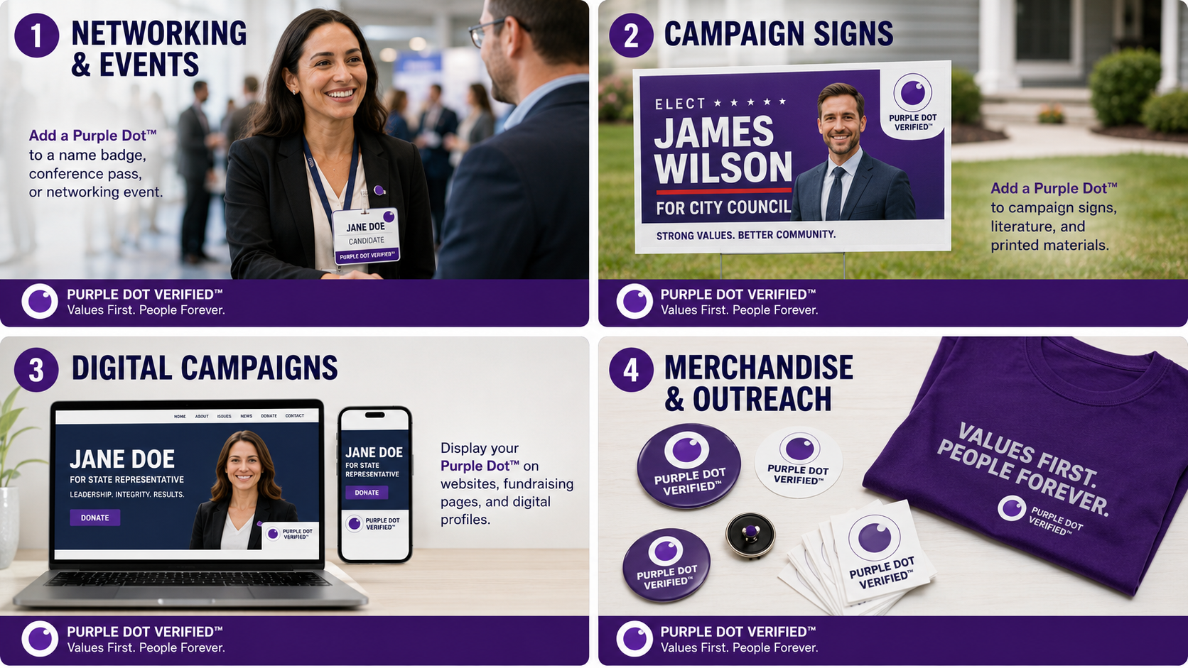 Purple Dot campaign examples